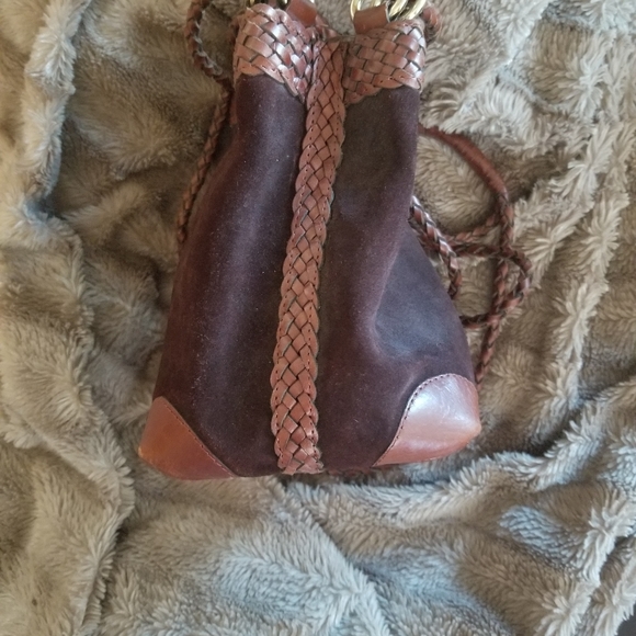 L.J.S. Collection Suede and Leather Crossbody Purse - Picture 4 of 6